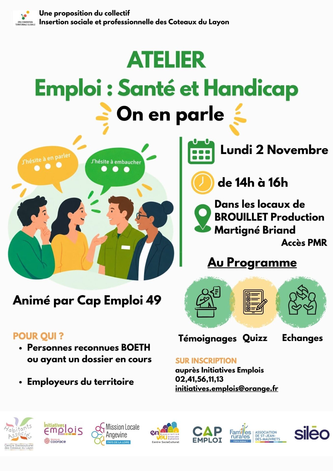 Atelier – Emploi : Santé et Handicap